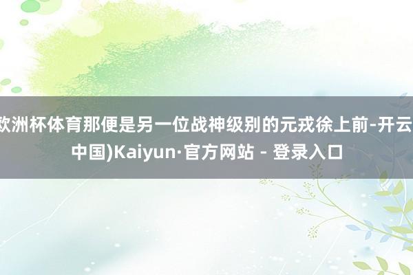 欧洲杯体育那便是另一位战神级别的元戎徐上前-开云(中国)Kaiyun·官方网站 - 登录入口